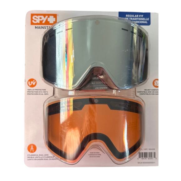 Spy+ Mainstay Snow Goggles W/ Dual Lens Helmet Compatible - Regular Fit - Picture 1 of 2